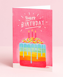 Rainbow Birthday Cake Card